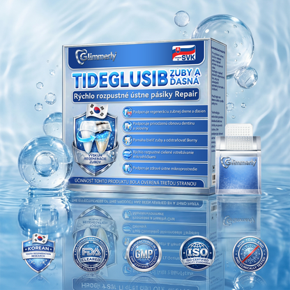 Guxar® Tideglusib ústne prúžky ✨ – aktivácia kmeňových buniek 🧬, regenerácia dentínu 💎, posilnenie skloviny ⚡, bielenie zubov ✨, zníženie citlivosti 💧, mikronáplasťové sérum na zuby a ďasná 💖, jemné každodenné používanie 🦷
