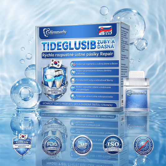 Guxar® Tideglusib ústne prúžky ✨ – aktivácia kmeňových buniek 🧬, regenerácia dentínu 💎, posilnenie skloviny ⚡, bielenie zubov ✨, zníženie citlivosti 💧, mikronáplasťové sérum na zuby a ďasná 💖, jemné každodenné používanie 🦷