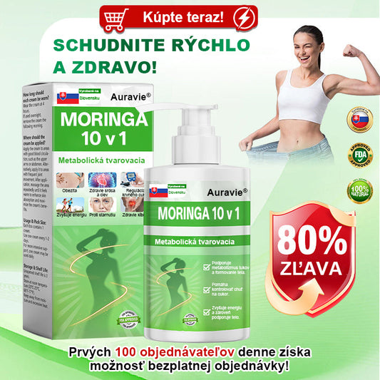 Auravie® Moringa 10-v-1 Metabolický tvarujúci krém 🌸 | Transdermálna náplasť na podporu regulácie telesnej hmotnosti | Kontrola apetítu 🍽️ | Podpora spaľovania tukov 🔥 | Formovanie a spevnenie tela ✨