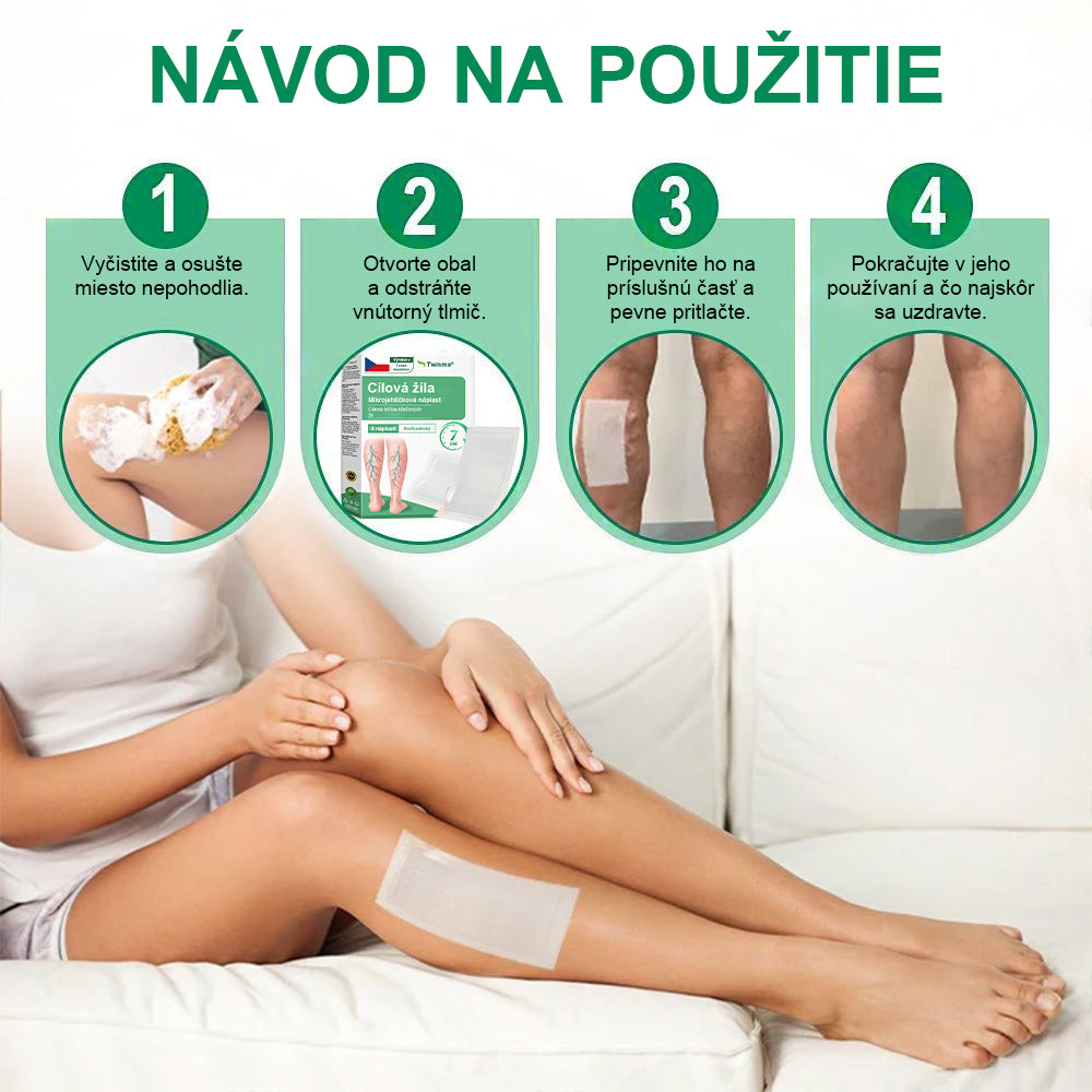 Twisma® VeinTarget – pokročilá mikro náplasť na kŕčové žily🩸 🔥 96 % klinicky preukázaná účinnosť ⚡ Viditeľné výsledky už za 7–14 dní 🌿 Jemná podporná starostlivosť pre ľahšie a uvoľnenejšie nohy 🦵💪