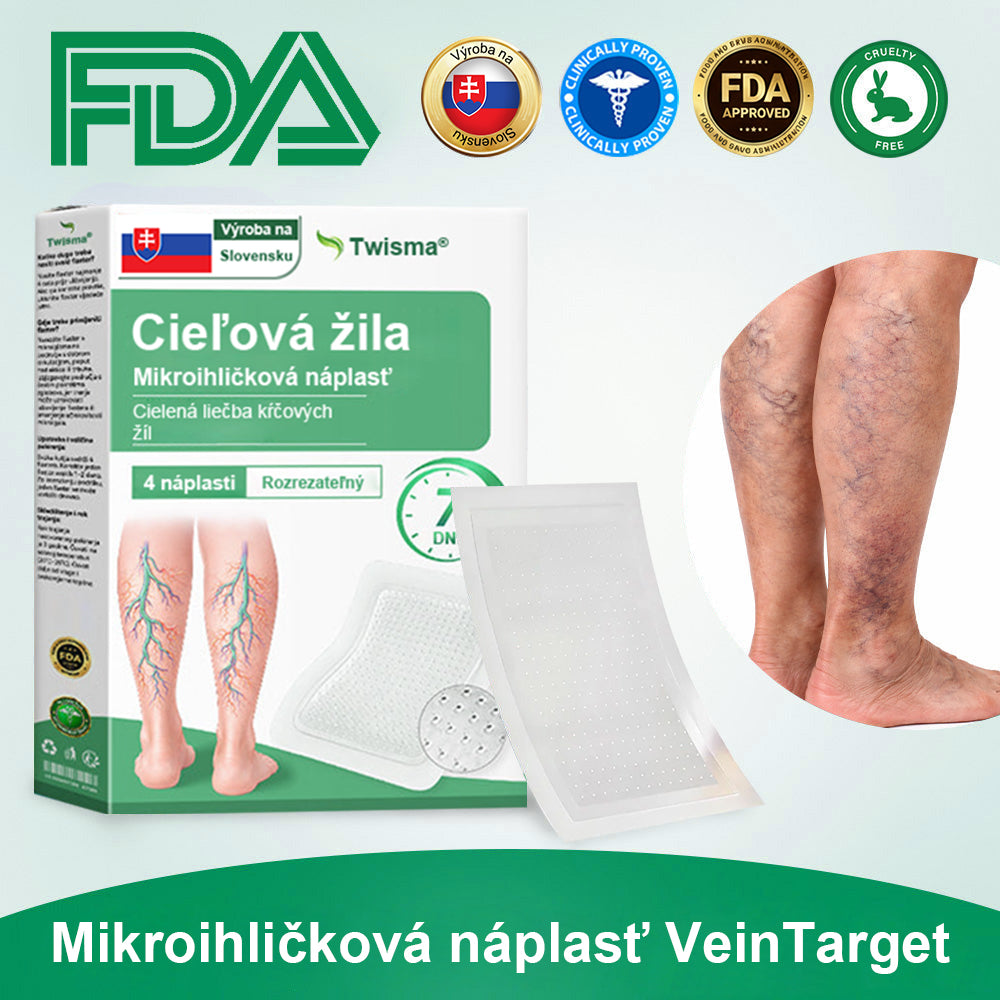 Twisma® VeinTarget – pokročilá mikro náplasť na kŕčové žily🩸 🔥 96 % klinicky preukázaná účinnosť ⚡ Viditeľné výsledky už za 7–14 dní 🌿 Jemná podporná starostlivosť pre ľahšie a uvoľnenejšie nohy 🦵💪