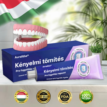 🦷 Auralithe® Comfort Seal Pro – 96 órás prémium fogsorragasztó ✅ stabil, kényelmes és csúszásmentes illeszkedéshez 💪