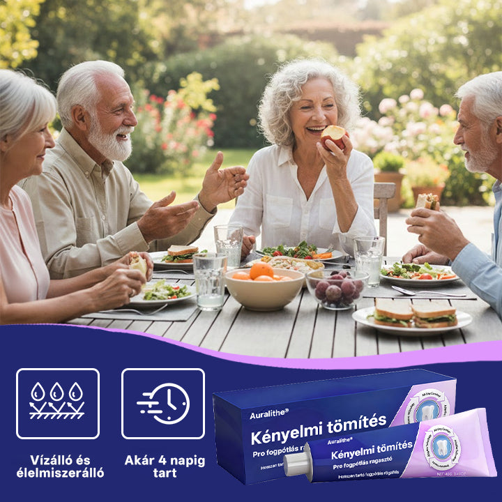 🦷 Auralithe® Comfort Seal Pro – 96 órás prémium fogsorragasztó ✅ stabil, kényelmes és csúszásmentes illeszkedéshez 💪