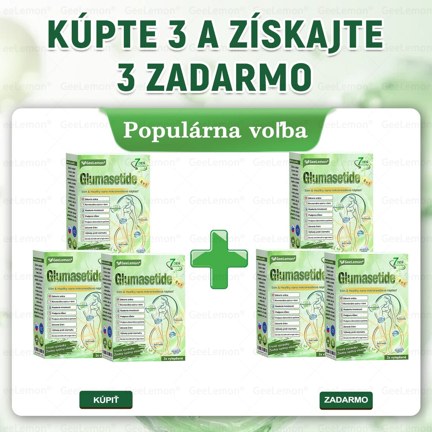 𝐆𝐞𝐞𝐋𝐞𝐦𝐨𝐧® 📌𝐆𝐥𝐮𝐦𝐚𝐬𝐞𝐭𝐢𝐝𝐚 8 v 1 Náplast s Nano Mikroihličkami na Chudnutie a Zdravie ✅ (Iba raz denne, viditeľné zmeny za 7 dní) Pre obezitu, kardiovaskulárne zdravie, cukrovku, spánkovú apneu, štítnu žľazu, črevné zdravie, kĺbové problémy a ďalšie 💪